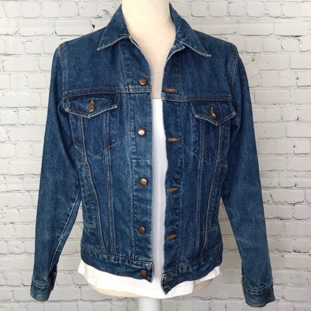 Vintage 90's TIGER BAY Denim Jean Jacket sz M